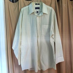 Stafford Pale Yellow Long Sleeve Dress Shirt